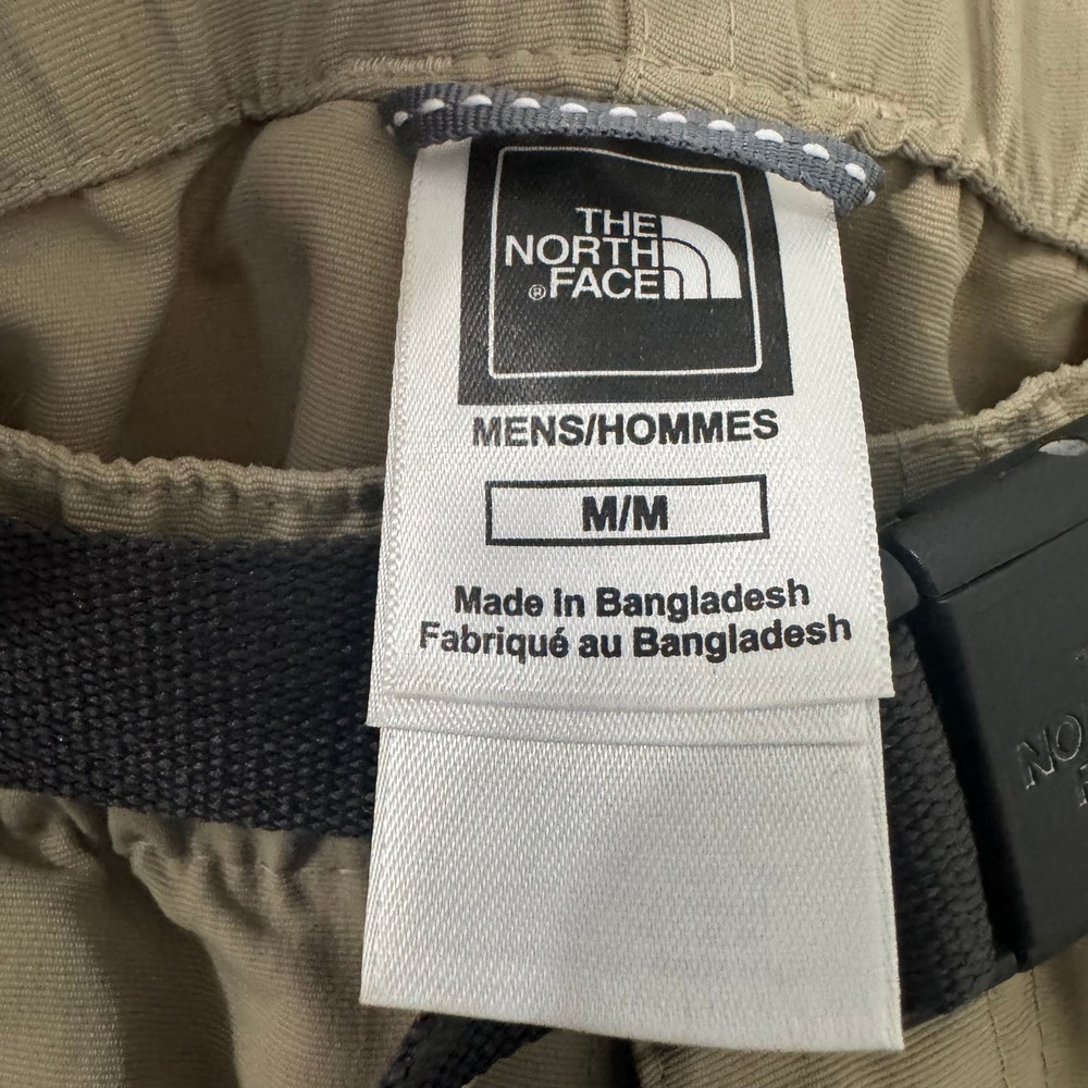 VTG The North Face Mens Khaki Nylon Cargo Shorts M Belted Hiking Gorpcore Y2K - Picture 2 of 7